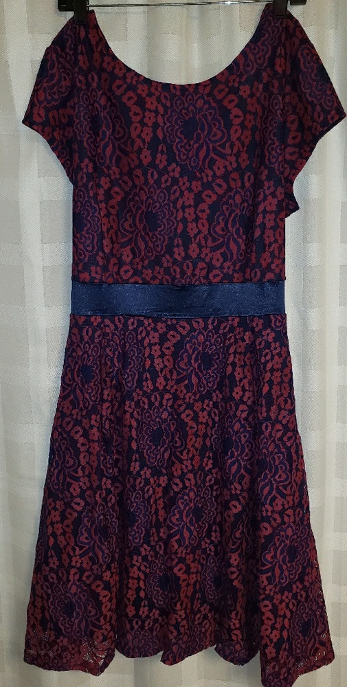 Lace Cocktail Dress with Navy undertone. NWT